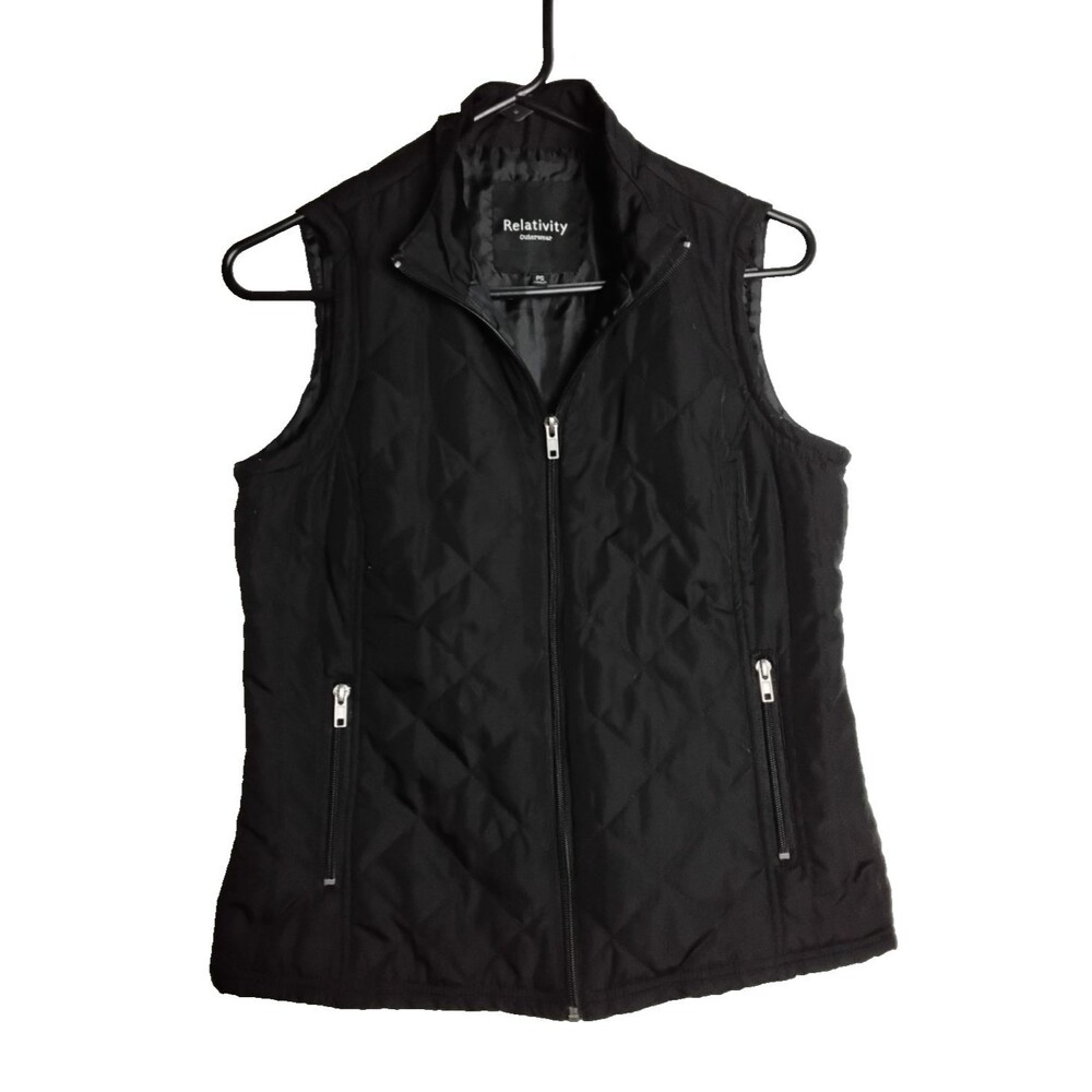 Relativity Vest Black Womans Small Diamond Quilted Country Outdoor Grandpacore